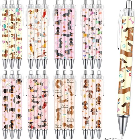 Western Cowboy Ballpoint Pens - 24PCS Cute Cowboy Print Pens Set Horse Cow Skull Smooth Writing Pens Retractable Boots Hat Pen for Office Stationery School Supplies for Women Teacher Gifts in Kuwait