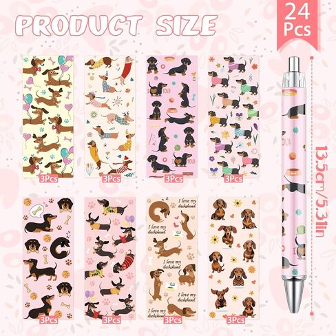 Western Cowboy Ballpoint Pens - 24PCS Cute Cowboy Print Pens Set Horse Cow Skull Smooth Writing Pens Retractable Boots Hat Pen for Office Stationery School Supplies for Women Teacher Gifts in Kuwait