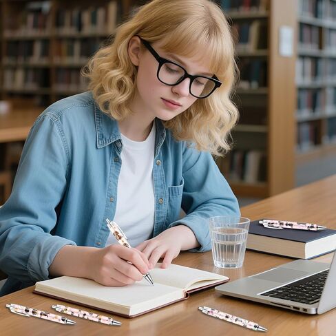 Western Cowboy Ballpoint Pens - 24PCS Cute Cowboy Print Pens Set Horse Cow Skull Smooth Writing Pens Retractable Boots Hat Pen for Office Stationery School Supplies for Women Teacher Gifts in Kuwait