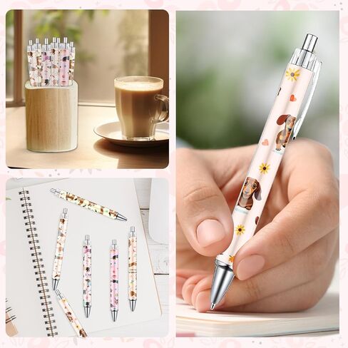 Western Cowboy Ballpoint Pens - 24PCS Cute Cowboy Print Pens Set Horse Cow Skull Smooth Writing Pens Retractable Boots Hat Pen for Office Stationery School Supplies for Women Teacher Gifts in Kuwait