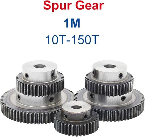 1M30T Spur Gear Bore 5/6/6.35/7/8/10 /12/12.7/14/15/16/17mm Carbon Steel 1Pcs(1M30T-Bore 14x5x2.3) in Saudi Arabia