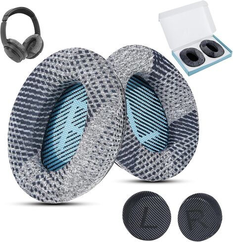 راحة النسيج - وسائد أذن Wzsipod لسماعات الرأس Bose QuietComfort 35/ QC35ii، متوافقة مع QC45 QC25 QC2 QC15 والمزيد من السلسلة، أنماط بديلة حصرية، S2 in Kuwait