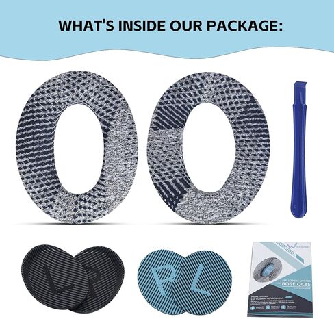 راحة النسيج - وسائد أذن Wzsipod لسماعات الرأس Bose QuietComfort 35/ QC35ii، متوافقة مع QC45 QC25 QC2 QC15 والمزيد من السلسلة، أنماط بديلة حصرية، S2 in Kuwait