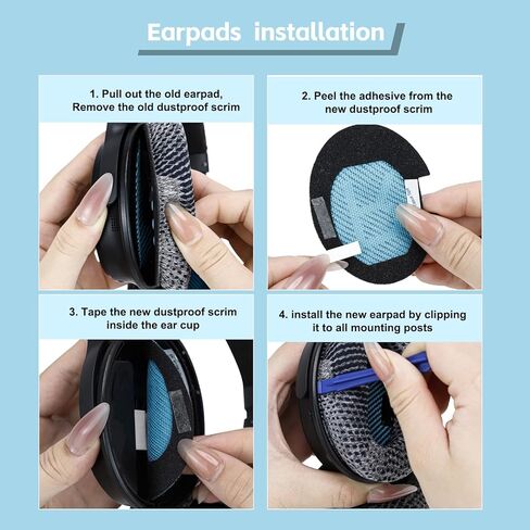 راحة النسيج - وسائد أذن Wzsipod لسماعات الرأس Bose QuietComfort 35/ QC35ii، متوافقة مع QC45 QC25 QC2 QC15 والمزيد من السلسلة، أنماط بديلة حصرية، S2 in Kuwait