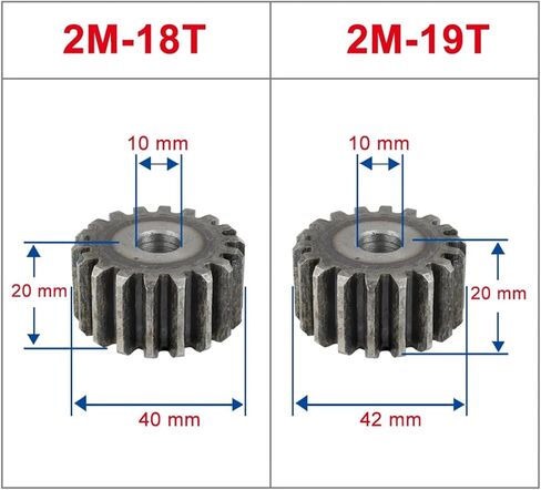 ترس مسطح 2M16T-/19T سماكة الفولاذ الكربوني 20 مم الملعب المعدني 6.28 حجم التجويف 10 مم 1 قطعة (2M-16T) in Saudi Arabia