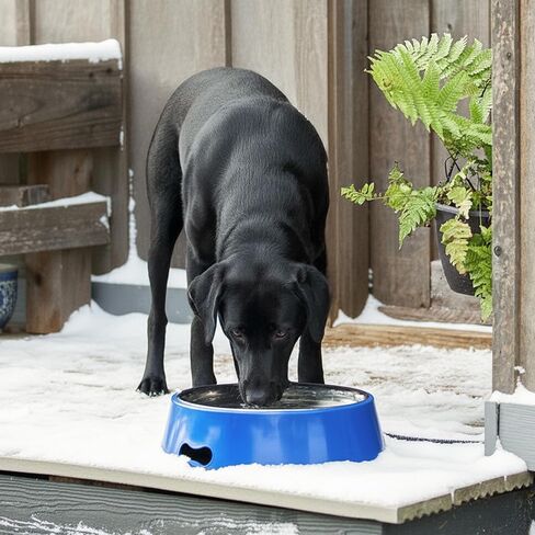 Farm Innovators Model SB-40 3-Quart Heated Pet Bowl with Stainless Steel Bowl Insert, Blue, 40-Watt in Saudi Arabia