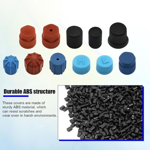 31PCS Car Air Conditioner Valve Caps, R134a R12 Vehicle AC System Low & High Pressure Port Cap Kit, Auto Air Conditioning Service Charging Port Dust Cover, Universal for Most Vehicles in Saudi Arabia
