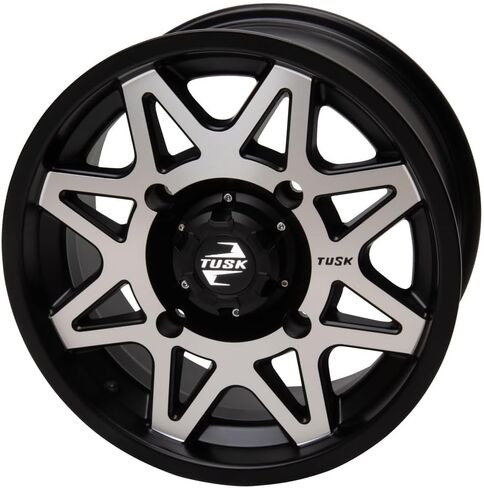 4/110 Tusk Tintic Wheel 14x7 5.0 + 2.0 Machined/Black For Honda Pioneer 700 2014-2025 in Saudi Arabia
