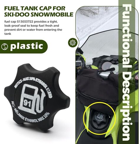 513033722 Fuel Tank Cap for Ski-Doo Snowmobile, with Rubber Seal Fits for Ski-Doo Formula GT GSX GTX Mach MXZ Renegade Summit - Fits for Can-Am ATVs UTVs Replaces 513033024 513033025 572073900 in Saudi Arabia