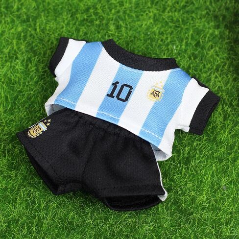 Fit Labubu Doll Football Outfit Set (No Doll) – Macaron Color Soccer Jersey and Shorts for Dolls, Soft & Stylish Doll Clothing for Collectors and Fans (Blue&Black) in Saudi Arabia