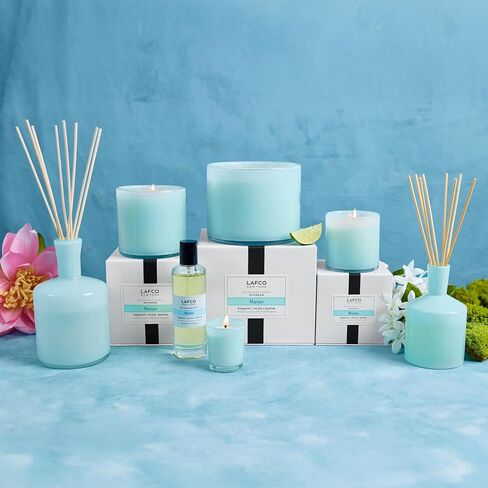 LAFCO New York Reed Diffuser Refill, Amber Black Vanilla - 8.4 oz - Up to 4-Month Fragrance Life - Includes Natural Wood Reeds - Free of Dyes & Propellants - Made in The USA in Kuwait