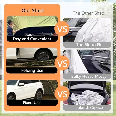 Car Port Portable Storage Shed Carport Canopy Carports Metal Carport Round Style Outdoor Storage Shed Lockable for Automotive Use Anti-Snow Waterproof(Gray) in Kuwait