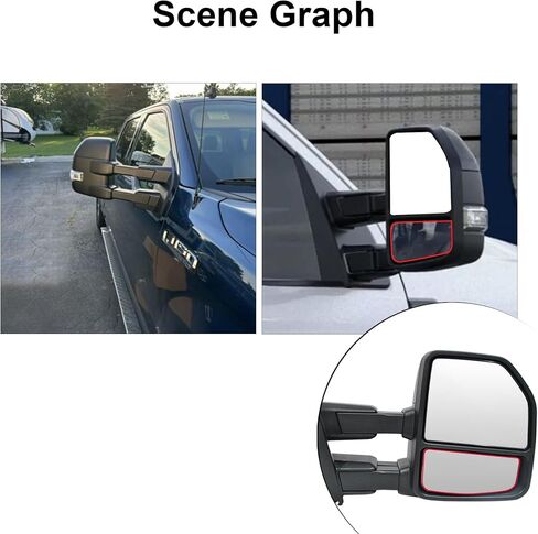Mirror Glass fit for 2015-2020 Ford F-150 2017-2020 Ford F-250 F-350 F-450 F-550 Super Duty OEM Lower Glass Passenger Right Side With Backing Plate Heated in Saudi Arabia