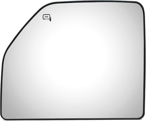WLLW Mirror Glass fit for 2015-2020 Ford F-150 2017-2020 Ford F-250 F-350 F-450 F-550 Super Duty Heated Driver Left Side Flat Replacement Main Big Glass with Backing Plate in Saudi Arabia