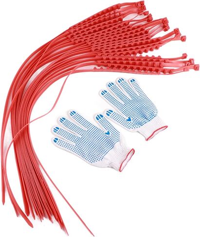 Acouto 78cm Snow Chains Anti-Skid Emergency Snow Tire Chains 20pcs Portable Emergency Traction Snow Mud Chains Nylon Anti Slip Tire Straps Security Chains with Gloves for Car Truck SUV in Saudi Arabia