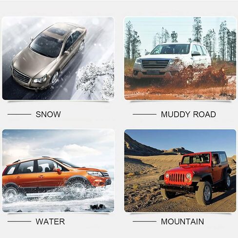 Acouto 78cm Snow Chains Anti-Skid Emergency Snow Tire Chains 20pcs Portable Emergency Traction Snow Mud Chains Nylon Anti Slip Tire Straps Security Chains with Gloves for Car Truck SUV in Saudi Arabia