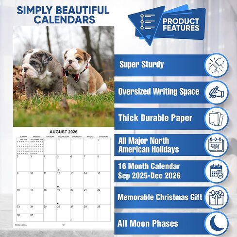 2026 Treat Time Monthly Wall Calendar | Funny Dogs Calendar September 2025 - December 2026 in Saudi Arabia