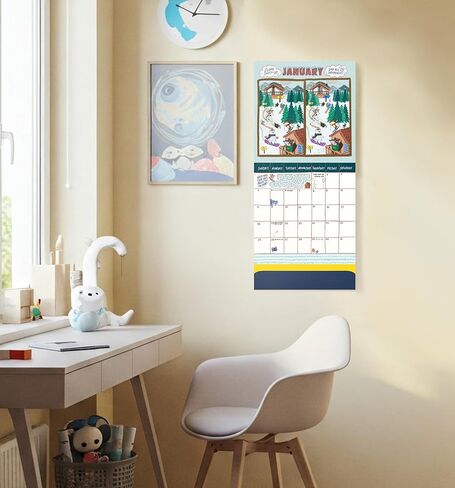 2026 12x12 Wall Calendar The Fantastic, Amazing, Marvelous Activity Calendar for Kids- Includes 300 Fun Stickers and Storage Pocket in Saudi Arabia