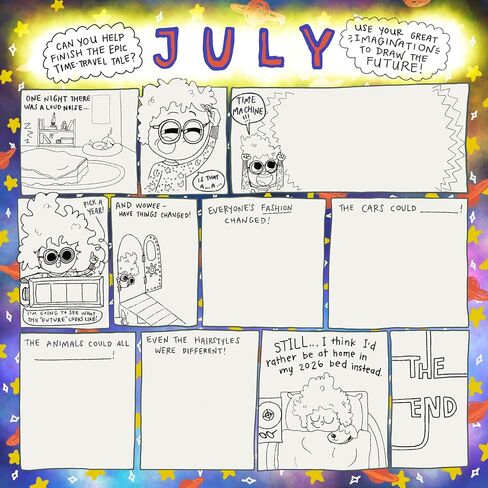 2026 12x12 Wall Calendar The Fantastic, Amazing, Marvelous Activity Calendar for Kids- Includes 300 Fun Stickers and Storage Pocket in Saudi Arabia