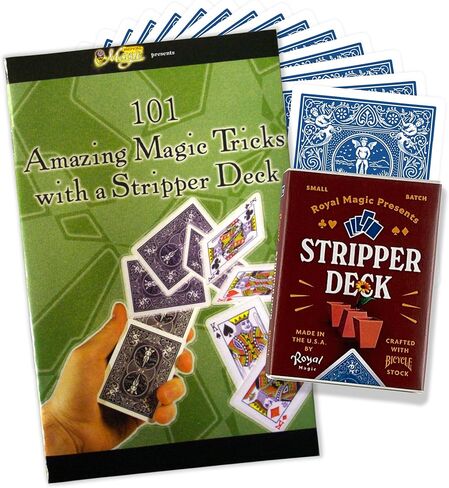 Stripper Deck Kit with Bicycle Playing Cards – Learn 125 Plus Magic Tricks Using Deck of Cards, Magic Cards & Professional Trick Routines for Beginners, Kids & Adults (Blue) in Saudi Arabia