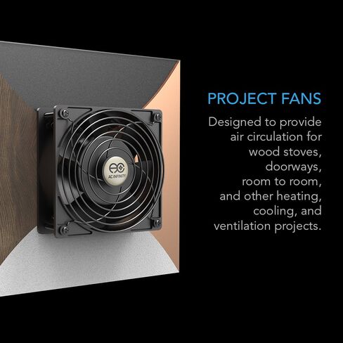 AC Infinity AXIAL 1225, Quiet Muffin Fan, 120V AC 120mm x 25mm Low Speed, UL-Certified for DIY Cooling Ventilation Exhaust Projects in Kuwait
