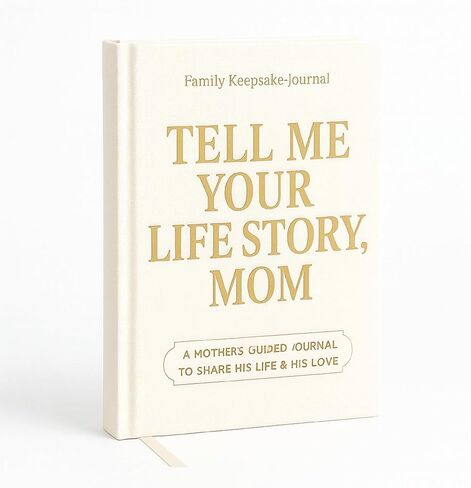مجلة Mom Tell Me Your Life Story الجلدية (غلاف مقوى) - تذكار إرث عائلي مع + 275 مطالبة لمشاركة كتاب قصة حياته وذكرياته، وعيد الأم، وهدية عيد الميلاد من الابنة والابن in Kuwait