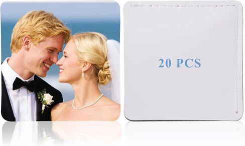 Sublimation Bookmark Blanks PU Leather Corner 20 PCS 2.3x2.3 Inch for Double-Side Heat Transfer in Kuwait