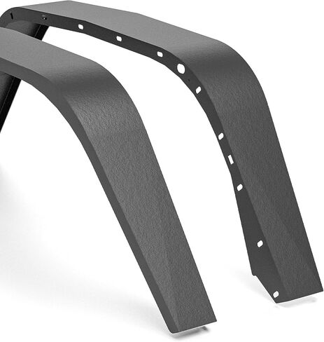 for Wrangler JK Flat Front & Rear Fender Flares Combo Compatible with 2007-2018 Jeep Wrangler JK JKU Unlimited 2/4 Doors, 4-Piece Heavy Duty Steel Off-Road Wheel Fenders Kit, Textured Black in Saudi Arabia