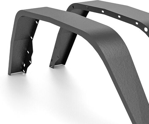 for Wrangler JK Flat Front & Rear Fender Flares Combo Compatible with 2007-2018 Jeep Wrangler JK JKU Unlimited 2/4 Doors, 4-Piece Heavy Duty Steel Off-Road Wheel Fenders Kit, Textured Black in Saudi Arabia