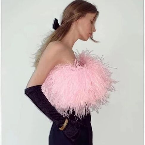 ECYC 39.37 inch Ostrich Feather Boas, 4 Ply Long Boas Costume Decoration Feather Boa for DIY Crafts Wedding Party Clothing Decoration,Champagne in Saudi Arabia