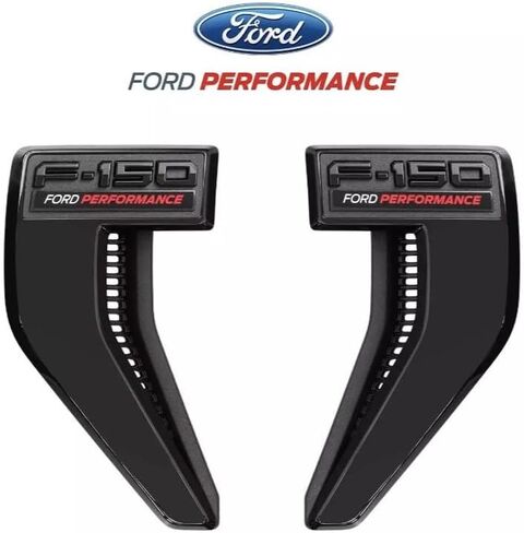 Ford 2021-2024 F-150 Ford Performance Gloss Black Fender Emblem Badge Vents Pair M-1447-FPVENT in Saudi Arabia
