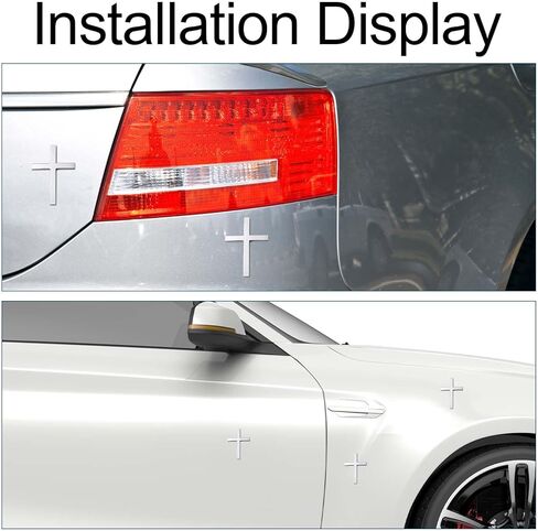 3pcs 3D Cross Stickers for Car, 2.5x1.8in/6.3x4.57cm Metal Jesus Cross Emblem Decal Self-Adhesive Christian Car Accessories Decorations for Exterior Trunk Tailgate Side Door (Silver) in Saudi Arabia