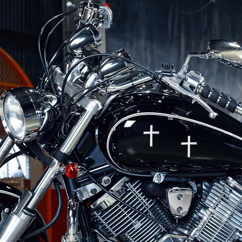 3pcs 3D Cross Stickers for Car, 2.5x1.8in/6.3x4.57cm Metal Jesus Cross Emblem Decal Self-Adhesive Christian Car Accessories Decorations for Exterior Trunk Tailgate Side Door (Silver) in Saudi Arabia