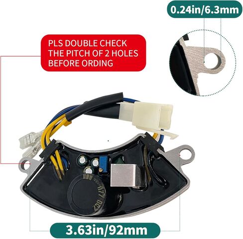 Voltage Regulator Rectifier AVR Automatic for Generator with Brushed for Honda Clones Predator Champion Blackmax Powermate Duromax Firman Wen Etq 4375 4650 (5-8KW 3 Phrase) in Saudi Arabia