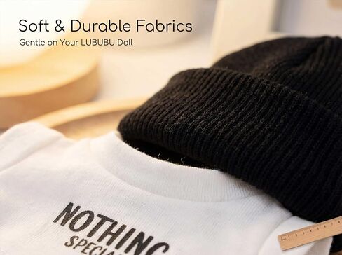 Plush Toy Winter Clothing Set, White Knit Beanie and T-Shirt with Cross Necklace, Hand-Sewn Outfit for 15-17 cm Stuffed Animals(3 Pcs in Total) in Saudi Arabia