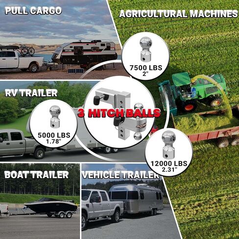 Aluma-Tow UT623911 وصلة ربط مقطورة قابلة للتعديل لجهاز استقبال 2-1/2 بوصة، قطرة 8 بوصة، 12000 رطل GTW، شديدة التحمل 1-7/8 بوصة، 2 بوصة و2-5/16 بوصة، 2 دبابيس قفل 4 مفاتيح، مواصفات القطر J684، براءة اختراع أمريكية رقم 10,857,846 in Kuwait