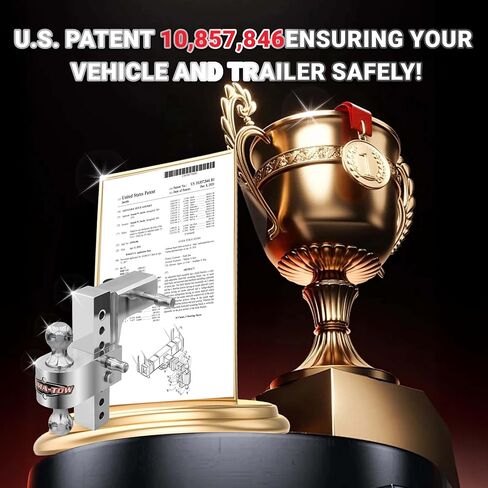 Aluma-Tow UT623911 وصلة ربط مقطورة قابلة للتعديل لجهاز استقبال 2-1/2 بوصة، قطرة 8 بوصة، 12000 رطل GTW، شديدة التحمل 1-7/8 بوصة، 2 بوصة و2-5/16 بوصة، 2 دبابيس قفل 4 مفاتيح، مواصفات القطر J684، براءة اختراع أمريكية رقم 10,857,846 in Kuwait