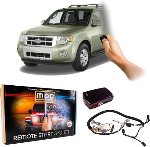MPC Plug & Play Factory Remote Activated Remote Start Kit Compatible with 2008-2012 Ford Escape Hybrid - Includes T-Harness in Saudi Arabia