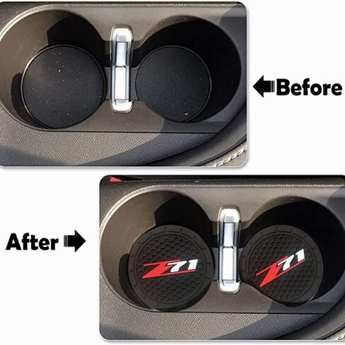 Universal Car Cup Holder Coasters, 2.75 Inch Interior Accessories for Silverado Colorado ZR2 Trucks, SUVs, 2 Pack (zr2) in Saudi Arabia