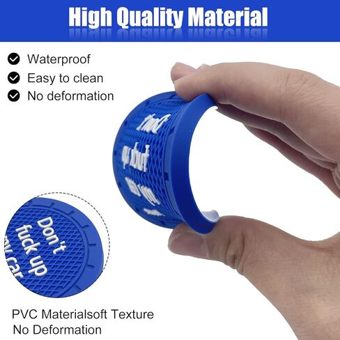 Car Cup Holder Coaster, Car Non-Slip Cup Holder Embedded Decorative Funny Coaster - Don't Fuck up My Car Please, Suitable for Most Car Interior Accessories for Women Men (Black) in Saudi Arabia