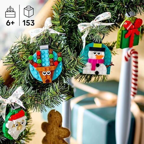 LEGO 40744 Christmas Ornaments Selection Toy Birthday Present Blocks Educational Girls Boys Children 6 7 8 9 Year Old Mom Father Painting Art in Saudi Arabia