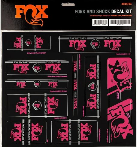 Fox Racing Shox Heritage Fork and Shock Decal Kit Silver, One Size in Saudi Arabia