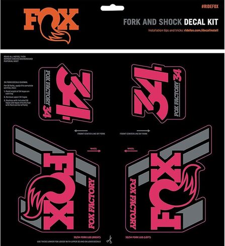 Fox Racing Shox Heritage Fork and Shock Decal Kit Silver, One Size in Saudi Arabia