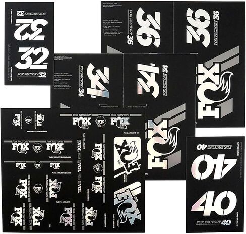 Fox Racing Shox Heritage Fork and Shock Decal Kit Silver, One Size in Saudi Arabia