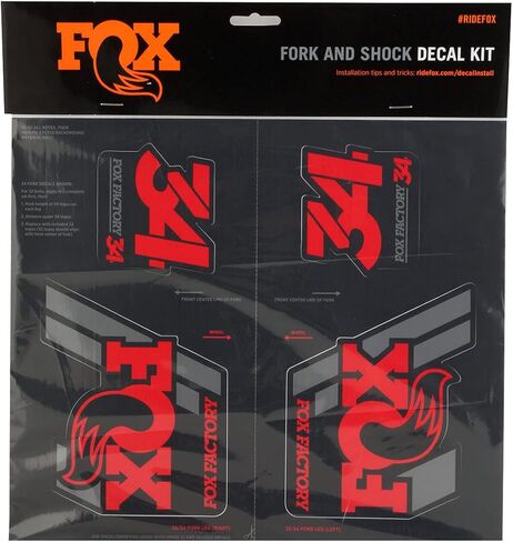 Fox Racing Shox Heritage Fork and Shock Decal Kit Silver, One Size in Saudi Arabia