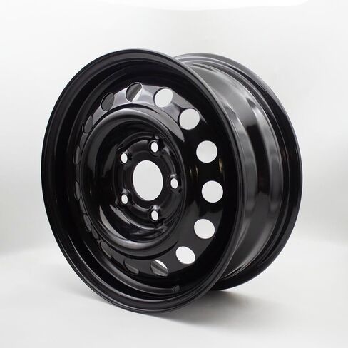 حافة عجلة مقاس 15 × 6 بوصة لسيارة Honda Civic 2012 2013 2014 حافة فولاذية 5 العروات باللون الأسود استبدال مباشر OEM in Kuwait