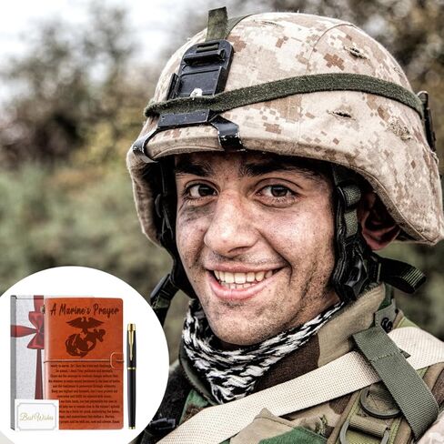 Marine Gifts Men Women Marine Corps Gifts for Men Religious Gift Military Leather Journal Notebook Deployment Gift Appreciation Gifts Inspiration Gift for Marine Military Notebook in Saudi Arabia