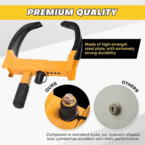 2PCS Trailer Wheel Lock | Universal Adjustable Trailer Wheel Lock Anti Theft with 6 Keys, Anti-Theft Protection for Cars, SUVs, RVs, ATVs, Motorcycles, Boats & Golf Carts (Red) in Saudi Arabia