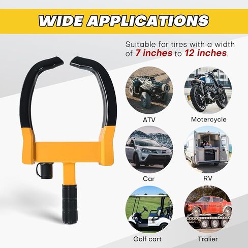 2PCS Trailer Wheel Lock | Universal Adjustable Trailer Wheel Lock Anti Theft with 6 Keys, Anti-Theft Protection for Cars, SUVs, RVs, ATVs, Motorcycles, Boats & Golf Carts (Red) in Saudi Arabia