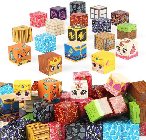 مكعبات مغناطيسية، مجموعة ألعاب مغناطيس الأمير والأميرة مكونة من 84 قطعة مقاس 0.8 بوصة، مكعبات بناء مكدسة مغناطيس للأطفال، ألعاب إبداعية حسية STEM للأطفال الصغار من الأولاد والبنات in Kuwait